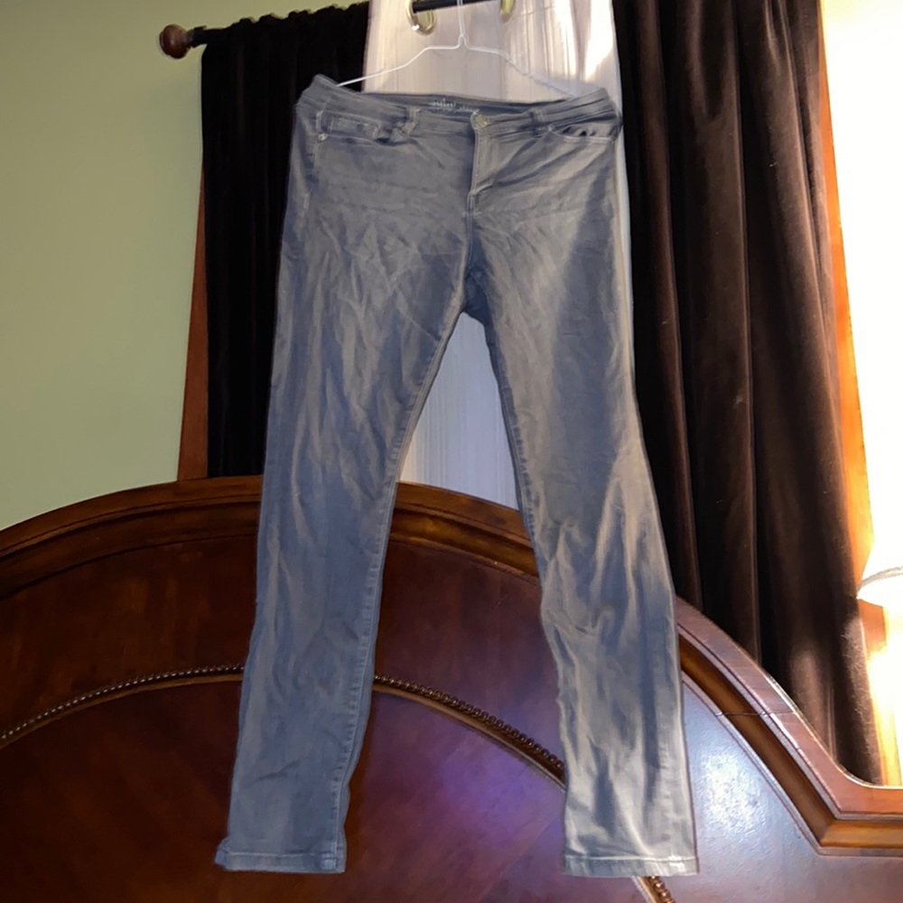 Charcoal, gray stretchy jeans